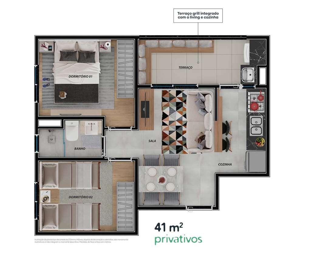 Apartamento, 2 quartos, 41 m² - Foto 12